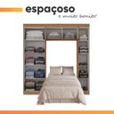 Ver mais imagens de Guarda Roupas Modulado Closet Quarto Completo 6 Portas com Espaço para Cama Solteiro 0,88m Madrid