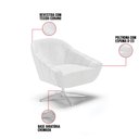 Ver imagem 7 de Poltrona Giratória Giovana Corano Base Cromada - D’Rossi - Branco