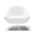 Ver imagem 3 de Poltrona Giratória Giovana Corano Base Cromada - D’Rossi - Branco