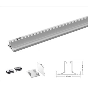 Perfil de Sobrepor 40x70mm P/fitas de Led 3m Nordecor - Branco