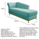 Ver imagem 4 de Kit Diva Recamier Vanessa 185cm Lado Direito e 02 Poltronas Laura Suede - Doce Sonho Móveis RECAMIER