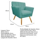 Ver imagem 5 de Kit Diva Recamier Vanessa 185cm Lado Direito e 02 Poltronas Laura Suede - Doce Sonho Móveis RECAMIER