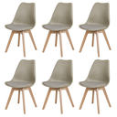 Ver imagem 1 de Kit 6 Cadeiras Polipropileno Saarinen Leda La Mobilia: Design Moderno para Sala de Jantar - Nude