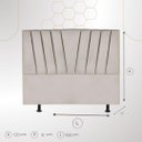 Ver imagem 3 de Cabeceira Cama Box Queen 160 Cm Lizza em Suede com Frame:cinza Escuro