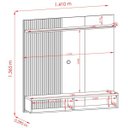 Ver imagem 4 de Painel Suspenso para TV 55" 1 Porta Basculante Isis Cinamomo/Off White