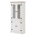 Ver imagem 1 de Cristaleira Branca Madeira Maciça 4 Portas:branco