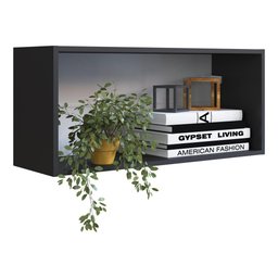 Prateleira Organizadora 81,4cm Multimóveis CR45202 Preta - 1