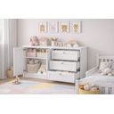 Ver imagem 7 de Quarto Infantil com Cômodas 3 Gavetas e Armário 2 Portas Provençais 100% MDF Infinity Branco/Fosco