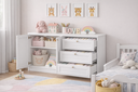 Ver imagem 7 de Quarto Infantil com Cômodas 3 Gavetas e Armário 2 Portas Provençais 100% MDF Infinity Branco/Fosco