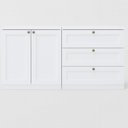 Ver imagem 6 de Quarto Infantil com Cômodas 3 Gavetas e Armário 2 Portas Provençais 100% MDF Infinity Branco/Fosco