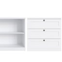 Ver imagem 2 de Quarto Infantil com Cômodas 3 Gavetas e Armário 2 Portas Provençais 100% MDF Infinity Branco/Fosco