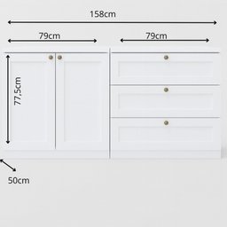 Quarto Infantil com Cômodas 3 Gavetas e Armário 2 Portas Provençais 100% Mdf Infinity - 3