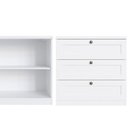 Ver imagem 2 de Quarto Infantil com Cômodas 3 Gavetas e Armário 2 Portas Provençais 100% MDF Infinity Branco/Fosco