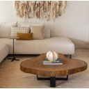 Ver imagem 1 de Mesa de Centro D1000 a 1100mm - Espessura de 12cm - Base em X