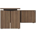 Ver mais imagens de Mesa para Escritório Home Office em L 170x155cm Unik A02 Nogal Preto - Lyam Decor