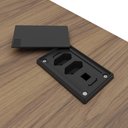 Ver imagem 6 de Mesa para Escritório Home Office em L 170x155cm Unik A02 Nogal Preto - Lyam Decor