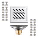 Ver imagem 1 de Ralo Inox 10x10 Anti Odor Kit 30 Uni Casa Cozinha Anti Inseto Lavabo Banheiro Quintal Seguro Resiste