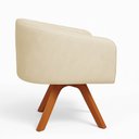 Ver imagem 5 de Poltrona Sala Base Giratória Madeira Arielle Suede D03 - D’Rossi