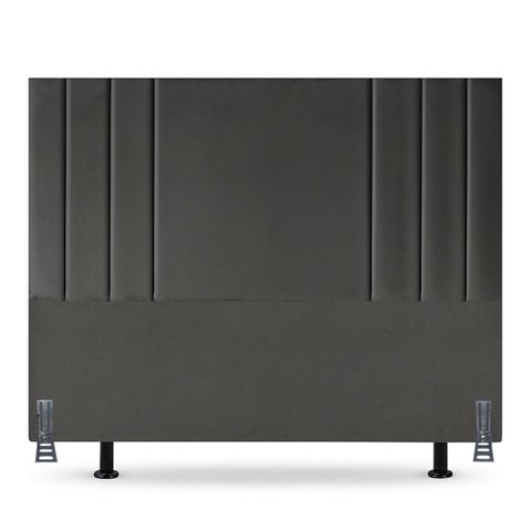 Cabeceira Moderna 195 Cm Linho King Clássica Cama Box Frame:cinza