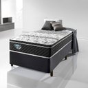 Ver imagem 2 de Cama Box Solteiro 88x188 Linho Cinza com Colchão Mola Verticoil
