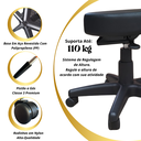 Ver imagem 4 de Mocho para Estética Ergonômico Confortável Clinica Manicure Giratória Feminina Odonto Tatuu