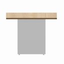 Ver imagem 5 de Mesa Reunião 8 Lugares 200cm x 100cm Retangular Executiva com Pé Painel para Escritório Corporate Marrom/Carvalho Treviso/Branco