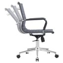 Ver imagem 6 de Kit 2 Cadeiras Giratória Baixa Office Manhattan Esteirinha Fratini Revestida em (pu) Preto Base Rod