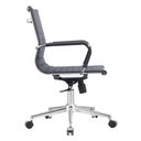 Ver imagem 5 de Kit 2 Cadeiras Giratória Baixa Office Manhattan Esteirinha Fratini Revestida em (pu) Preto Base Rod