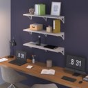 Ver imagem 3 de Prateleira Andorra 98x30cm Aço Branco com Kit Fixação - Durabilidade e Resistencia