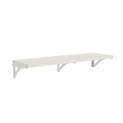 Prateleira Andorra 98x30cm Aço Branco com Kit Fixação - Durabilidade e Resistencia