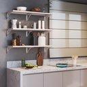Ver imagem 4 de Prateleira Andorra 98x30cm Aço Branco com Kit Fixação - Durabilidade e Resistencia