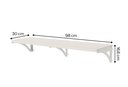 Ver imagem 2 de Prateleira Andorra 98x30cm Aço Branco com Kit Fixação - Durabilidade e Resistencia