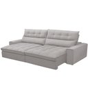 Ver imagem 2 de Sofá Retrátil Reclinável para Sala de Estar Living 250cm Dimas F04 Veludo Cinza