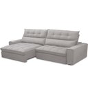 Ver imagem 3 de Sofá Retrátil Reclinável para Sala de Estar Living 250cm Dimas F04 Veludo Cinza