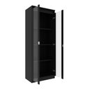 Ver imagem 5 de Cristaleira com 2 Portas de Vidro e 3 Prateleiras 60cm Multimóveis CR50294 Preto