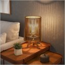 Ver imagem 3 de Luminária de Mesa Domus Mdf Laminado Freijó 44cm X 27cm Ofertamo