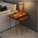 Ver imagem 4 de Luminária de Mesa Domus Mdf Laminado Freijó 44cm X 27cm Ofertamo