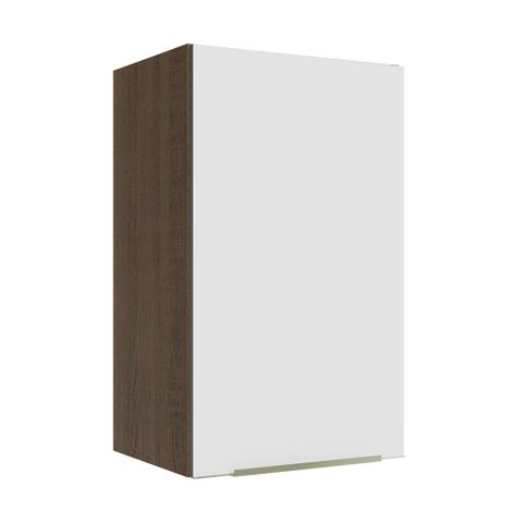 Armário Aéreo Madesa Lux 40 cm 1 Porta Rustic/Branco Veludo