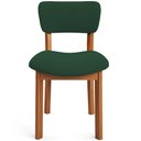 Ver imagem 3 de Kit 03 Cadeiras para Sala de Jantar Cozinha Living Estofada Dara L02 Suede Verde Musgo - Lyam Decor