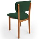 Ver imagem 7 de Kit 03 Cadeiras para Sala de Jantar Cozinha Living Estofada Dara L02 Suede Verde Musgo - Lyam Decor