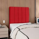 Ver imagem 2 de Cabeceira Solteiro 90 Cm com Frame Carla Suede Vermelho Artte