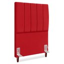 Ver imagem 1 de Cabeceira Solteiro 90 Cm com Frame Carla Suede Vermelho Artte