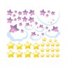 Adesivo Decorativo Estrelinhas Rosas, nuvens e lua - 1