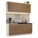 Ver imagem 3 de Armário de Cozinha Compacta 180cm Branco Rustic Glamy Madesa 05