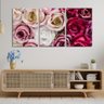 Quadro Decorativo - Três Telas - Rosas Coloridas - 120x60cm - 5
