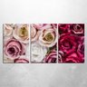 Quadro Decorativo - Três Telas - Rosas Coloridas - 120x60cm - 2