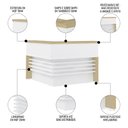 Ver imagem 3 de Balcão de Atendimento em L 147x147cm Corp A06 Carvalho/branco - Mpozenato