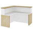 Ver imagem 7 de Balcão de Atendimento em L 147x147cm Corp A06 Carvalho/branco - Mpozenato