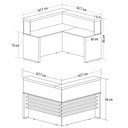 Ver imagem 4 de Balcão de Atendimento em L 147x147cm Corp A06 Carvalho/branco - Mpozenato