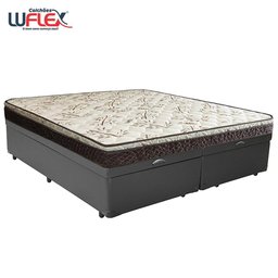 Cama Box Baú Queen Sintético Bipartido + Colchão Elegance Ortopédico Espuma D33 Extra Firme 158x198x - 6